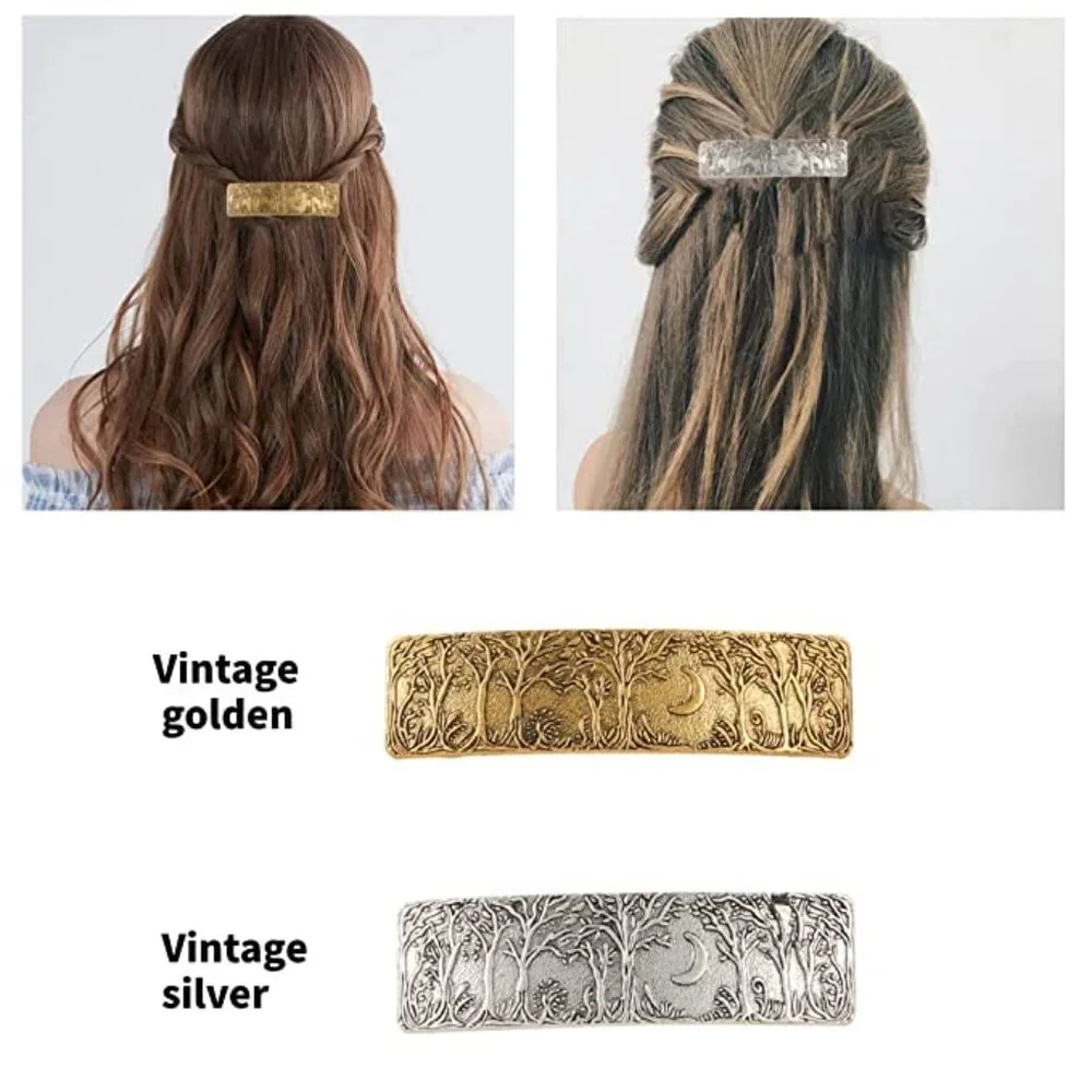 Night Forest in gold color with Half Moon Hair Clip